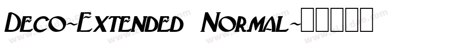 Deco-Extended Normal字体转换
